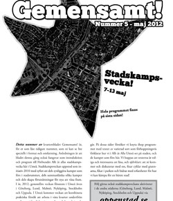 Gemensamt! nr 5/2012 & program för stadskampsveckan i Umeå Gemensamt! nr 5/2012 & program för stadskampsveckan i Umeå