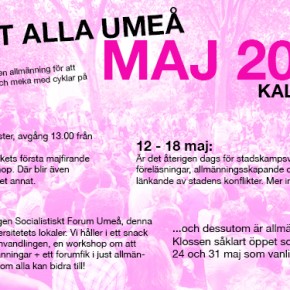 Allt åt Alla Umeå: Kalender för maj Allt åt Alla Umeå: Kalender för maj